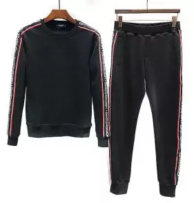 survetement sport dsquared jogging veste pantalon eagle mouth noir